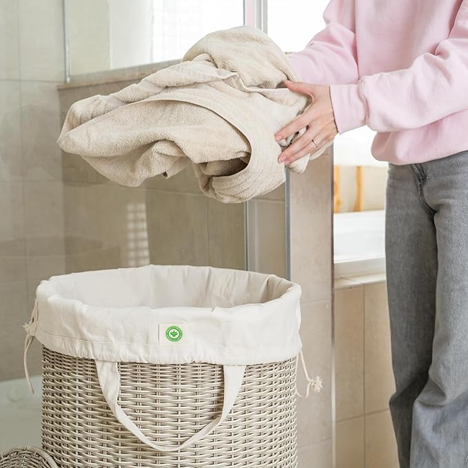 Canvas Laundry Bags - Extra Large, Heavy Duty, 100% Cotton Laundry Bag with Straps, Handles, and Drawstring - College Dorm Laundry Bag in XL Size - Washable, Foldable Laundry Basket Liner (2 Pack)