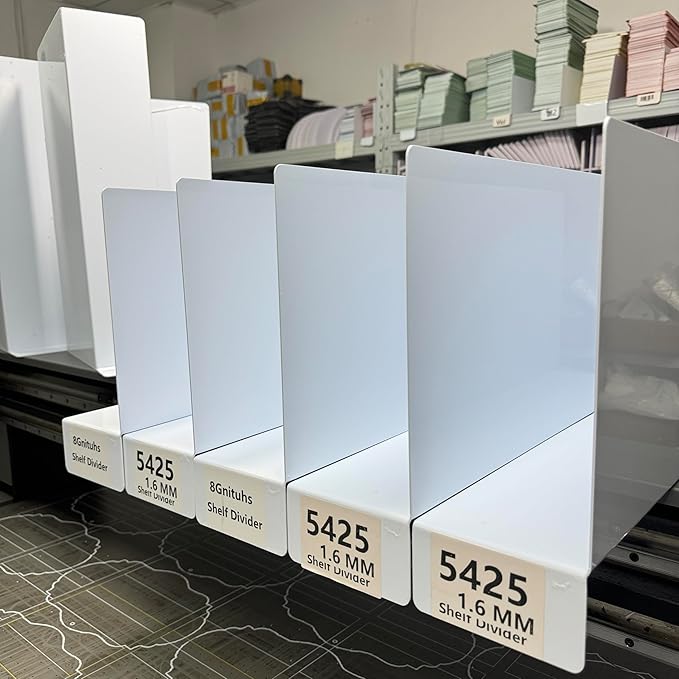 50 Pcs 54 * 25CM 1MM PVC Shelf Dividers for Closets Wood Shelf Separators Clothes Organizer and Bedroom Storage and Organization Organization Separator Shelf Laber