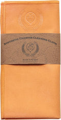 MI&VI Synthetic Chamois Microfiber Instrument Cleaning & Polishing Cloth for Violin, Viola, Cello, Bass, Guitar, Saxophone, Flute 12x12in (Tangerine-Orange)