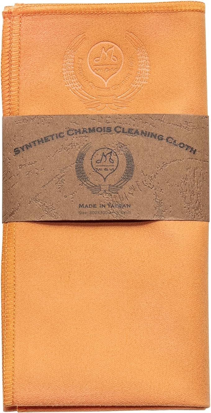 MI&VI Synthetic Chamois Microfiber Instrument Cleaning & Polishing Cloth for Violin, Viola, Cello, Bass, Guitar 12x12in(Pack of 3)
