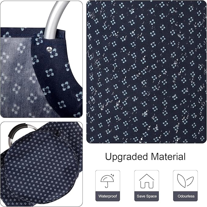 Dalykate Extra Large Laundry Basket 115L Collapsible Oxford Fabric Laundry Hamper Foldable Clothes Laundry Bag with Handles Waterproof Washing Portable Dirty Clothes Basket for College Dorm, Family