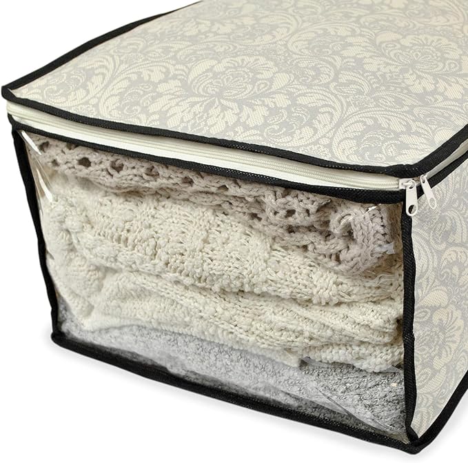 DII Breathable Closet Soft Storage Bag, Damask, Sweater Size