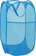 Mesh Pop Up Laundry Hamper, Collapsible Laundry Baskets, Foldable Dirty Clothes Hampers for Bathroom, College Dorm, Travel (Ash Blue)