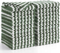 Homaxy 24 Pack Kitchen Dish Cloths, Ultra Soft and Absorbent Dish Towels, Reusable Fast Drying Microfiber Cleaning Cloth, Coral Velvet Wave Design No-lint, 10 x 10 inches, Grass Green