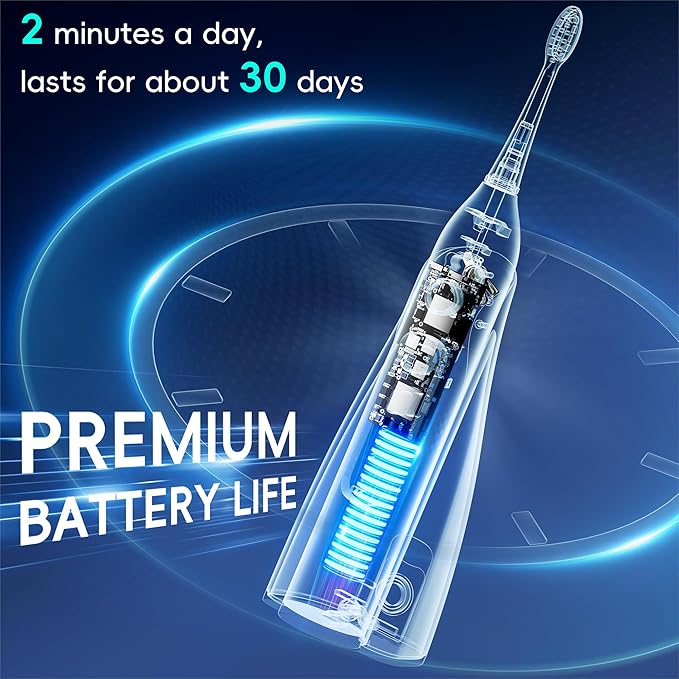 Electric Toothbrush with Water Flosser, All in One Sonic Flossing Toothbrush with 3 Modes & 5 Flossing Speeds & 4 Brush Heads, Rechargeable & Portable for Adult Teeth Cleaning,White