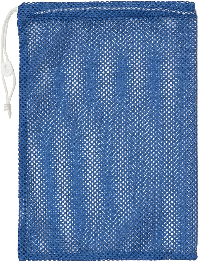 Champion Sports Mesh Equipment Bag – Heavy-Duty Nylon Drawstring Bag with Lock & ID Tag, Breathable Storage Sack for Balls, Swim Gear, Laundry & Toys, Multiple Sizes & Colors