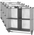 Whitmor 4 Section Fabric Closet Organizer Shelving with Built in Chrome Garment Rod (Pack of 4)