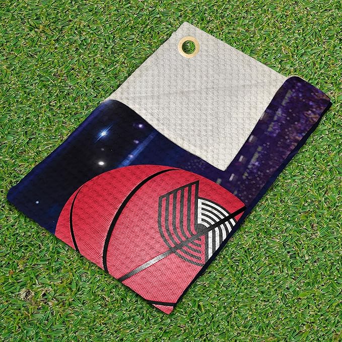 Northwest NBA Golf Towel – Official Licensed Microfiber Waffle Fabric, Absorbent 16x25 in Club Cleaning Accessory