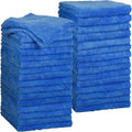 Shimeyao 30 Pcs 12.5 × 12.5 Inch Edgeless Microfiber Plush Towels for Cars Detailing Drying Wash Polishing Absorbent Cleaning Cloths, 500 GSM