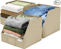 VIVIDECOR Storage Cubes – 12x12x10 Fabric Baskets for Organizing, Storage Baskets for Shelves, Front Opening Fabric Bins, Closet Organizer Bins for Clothes, Towels, Sweaters, Linen – Brown, 3 Pack
