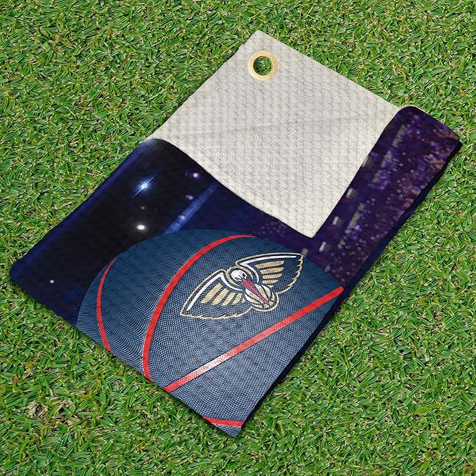 Northwest NBA Golf Towel – Official Licensed Microfiber Waffle Fabric, Absorbent 16x25 in Club Cleaning Accessory