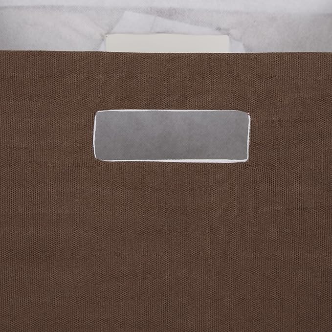 DII Collapsible Polyester Storage Cube, Solid, Lightweight and Durable, Large Square, 13x13x13, Bark Brown