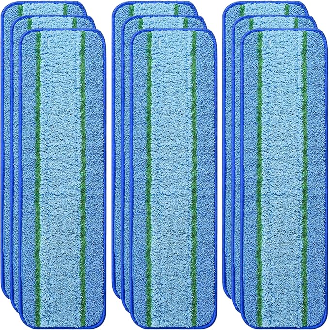 9 Pack Deep Clean Pads for Bona Family of Mops,Washable & Reusable Mop Pads Refill Replacement Safe for Hardwood and Multi-Surfac Floors Have Super-Absorbent