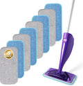 Microfiber Mop Pads Compatible with WetJet, Reusable Wet and Dry Replacement Pads Swiffer Wet Pads for All Floor Types Cleaning (8 Pack)