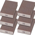 6 Pack Sanding Sponge,120 Grit Drywall Sanding Blocks,Washable and Reusable Sandpaper Block for Wood Furniture,Wall,Pot,Sheetrock,Metal and Brush Sanding