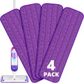 4X Reusable Pads Compatible with Swiffer PowerMop, 15" Microfiber Power Mop Replacement Refills Spray Mop Heads Washable Pad Dry Wet Mopping or Floor Cleaning