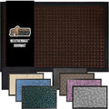 GORILLA GRIP 100% Waterproof All-Season WeatherMax Doormat, 72x24, US Designed Natural Rubber, Stain and Fade Resistant, Low Profile Indoor Outdoor Door Mats, Easy Clean Patio Mat, Coffee Squares