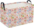 Sanjiaofeng Rectangular Easter Basket Eggs Storage Bins,Cute Storage Basket with Handles.Clothers,Books,Kid's Gifts Bins. (Pink eggs)