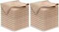 USANOOKS Microfiber Cleaning Cloth - Beige - 24Pcs (12.5x12.5 inch) High Performance - 1200 Washes, Ultra Absorbent Car Towel Traps Grime & Liquid for Streak-Free Mirror Shine - car Washing Cloth