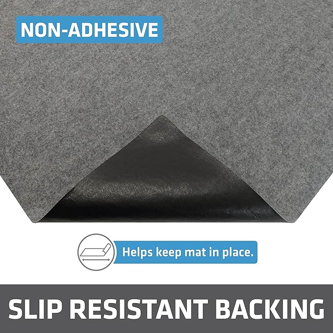 Drymate Premium Under Sink Mat, Waterproof Cabinet Protection Mats for Kitchen & Bathroom, Absorbent Shelf Liners, Slip-Resistant, Non-Adhesive, Machine Washable (USA Made)(24”x29”)(Light Grey)