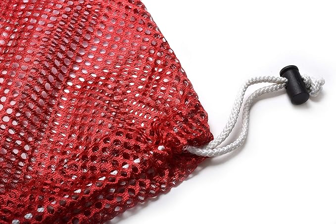 Mesh Equipment Bag - 32” x 36” and 24” x 36” - Adjustable, sliding drawstring cord closure. Perfect mesh bag for parent or coach, making it easy to transport and keeping your sporting gear organized.
