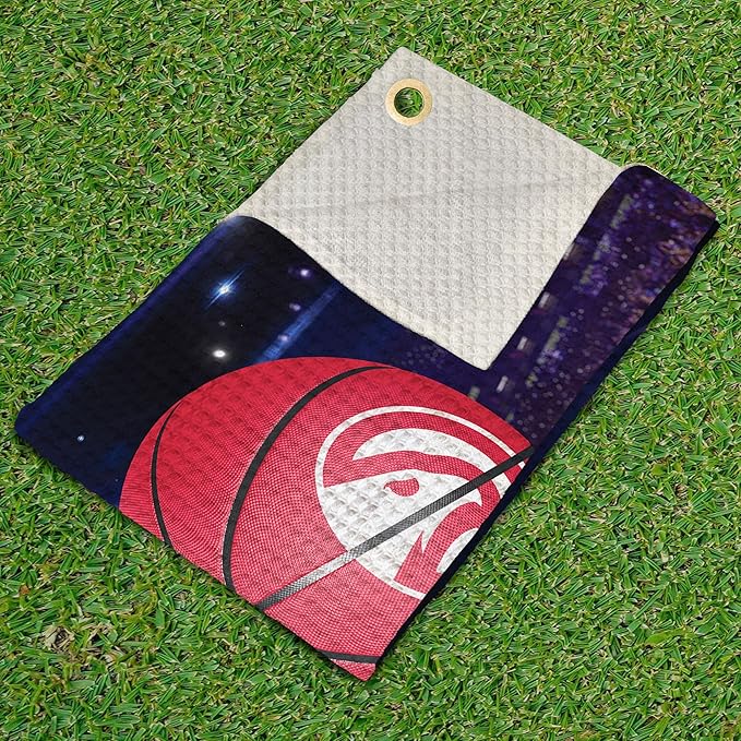 Northwest NBA Golf Towel – Official Licensed Microfiber Waffle Fabric, Absorbent 16x25 in Club Cleaning Accessory