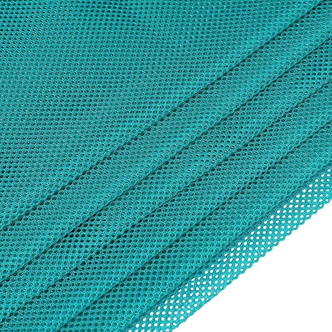 Frienda 6 Pieces Mesh Stuff Sack, 11 x 15 Inch Durable Nylon Drawstring Laundry Bag for Rinsing Beach Toys, Seashell Collecting, Mesh Bags for Travel(Turquoise)