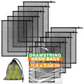 10 PCs Small Net Bag – 11.8x7.48" Nylon Mesh Bags With Drawstring – Lightweight, Breathable, Reusable Storage for Travel, Gym, Swimwear, Laundry, Sports, Beach Gear, Camping & Daily Organization