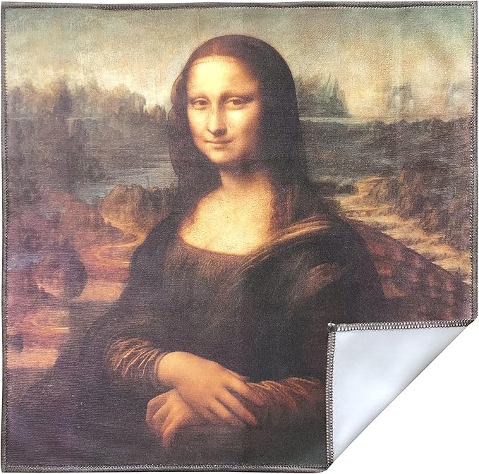 Large [2 Pack] Classic Art (Mona Lisa) - Ultra Premium Quality Microfiber Cleaning Cloths (Best for Camera Lens, Glasses, Screens, and All Lens.), Microfiber cloth