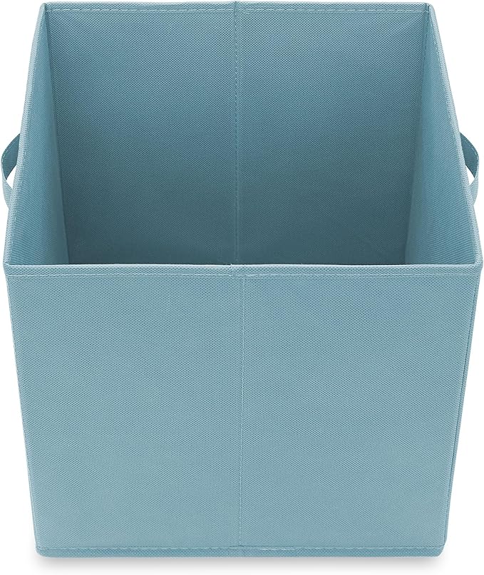 Casafield Set of 6 Collapsible Fabric Cube Storage Bins, Baby Blue - 13" Foldable Cloth Baskets for Shelves, Cubby Organizers & More