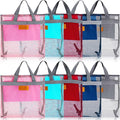 Tudomro 10 Pcs Mesh Shower Bag Caddy Tote Portable Quick Dry Tote Bag Lightweight Hanging Toiletry Bath Organizer for College Dorm Gym Swimming Beach Travel Games Sports (Gray Handle)