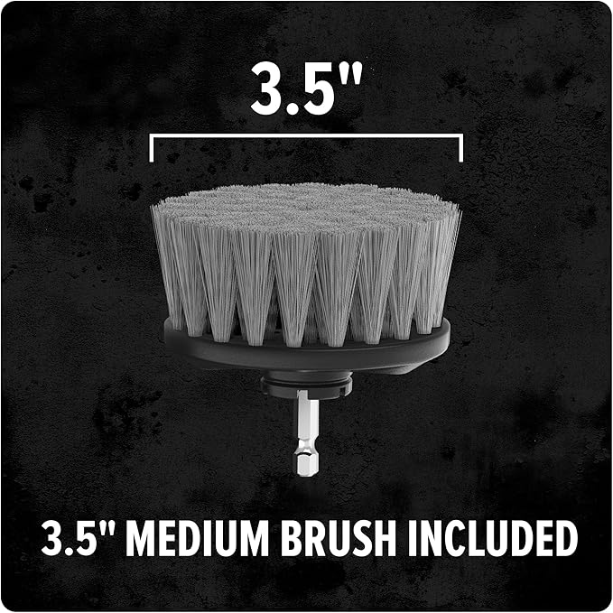 Dirt Devil Handheld Pommel Scrubbing Brush, 3.5", Includes Medium Bristle Head, Comfortable Ergonomic Grip, Interchangeable Brushes, Ideal for General Purpose Cleaning