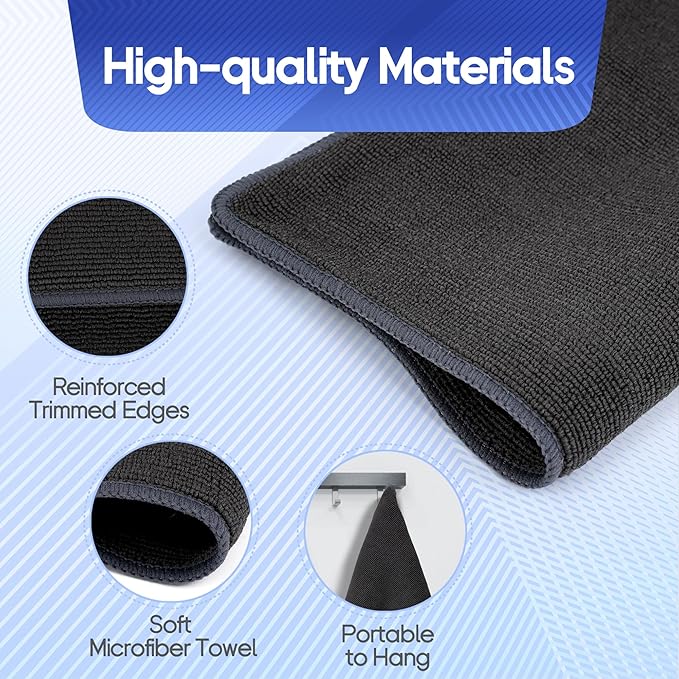 2PCS Clay Towel Auto Detailing, Clay Bar Towel Cloth Auto Detailing for Car (12 x 12 in) (Grey)