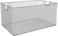 YBM HOME Kitchen Pantry Organizer Wire Basket for Shelves, Cabinets, Pantry, Countertop, Mesh Open Storage Bin Metal Basket for Organizing Food Supplies, 14.5x9.25x7