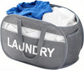 Tsmallbear Foldable Laundry Basket with Lid, Oxford Cloth Reinforced Steel Ring Collapsible laundry hamper, 70L Breathable Mesh Dirty clothes hamper with Dual Handles for Home, Dorm, Apartment