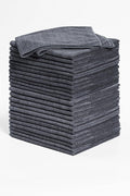 Rosyn Premium 420 GSM Microfiber Cloth Black 16x16 Inches - Luxury Scratch-Free Detailing Towel for Cars, Yachts, Boats & Watches - Ultra Soft, Lint-Free, Highly Absorbent (Large, 24, Count)