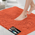GORILLA GRIP Bath Rug Mat 60x24, Thick Soft Absorbent Chenille, Quick Dry Microfiber Mats, Rubber Backing Washable Shower Floor Rugs, Bathmat Runner, US Designed Bathroom Home Decor Accessories Coral