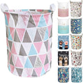 Merdes 19.7’’ Waterproof Foldable Laundry Hamper, Dirty Clothes Laundry Basket, Linen Bin Storage Organizer for Toy Collection (Triangle)