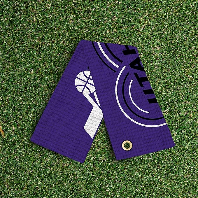 Northwest NBA Golf Towel – Official Licensed Microfiber Waffle Fabric, Absorbent 16x25 in Club Cleaning Accessory
