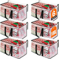 Clear Heavy Duty Extra Large Storage Bags, Reinforced Handles and Double Zippers, Packing Bags Alternative to Moving Boxes (6 Pack)