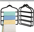 Velvet Pant Clothes Hanger Space Saving Non Slip Shorts Hanger, Myfolrena Jeans Slack Trousers Hangers Multiple Velvet Hanger Closet Organizer Storage and Organization for Jeans,Scarf,Tie(Black,3)