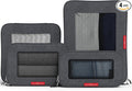 LeanTravel Compression Packing Cubes for Travel Organizers with Double Zipper 4 pack - Black Color