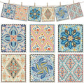 6 Packs Swedish Paper Cloths for Kitchen, Reusable Paper Towels Washable Dish Rags, Highly Absorbent Kitchen Towels Quick Drying Swedish Sponge Cleaning Dish Cloths (Floral Ornamentation)