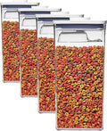 OXO Good Grips Pet Food Container 6.0 Qt | Clear | Airtight Seal | With Half Cup Scoop | Pack of 4