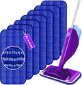 Reusable Mop Pads for Swiffer WetJet, Wet Pads Refills for 12'' Spray Mop, Microfiber Refill Machine Washable Up to 100+ Floor Cleaning for All Kinds of Floor Types, 7 Pack