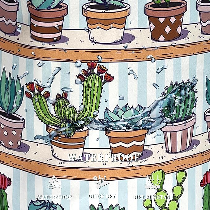 Cute Cactus Laundry Basket Tropical Cactus Flower Hamper Foldable Oxford Cloth Green Plants Colorful Tote Bag Clothes Toy Storage Bucket For Bathroom/Laundry Storage/Bedroom 18.9 x 16.5 Inch