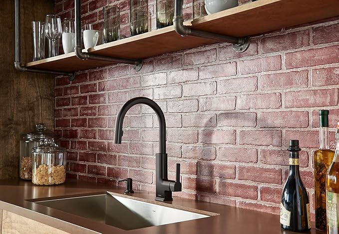 Moen Modern Deck Mounted Lotion or Kitchen Soap Dispenser Pump, Matte Black, 3942BL
