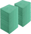 Microfiber Cleaning Cloths,120 Pack, 16"x16", All-Purpose, Softer, Highly Absorbent, Lint-Free, Reusable, Washable Pro Towels, Green, for House, Kitchen, Bathroom, Car, Office