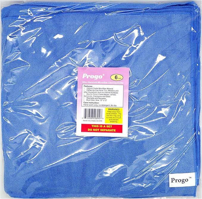 Microfiber Cleaning Cloths for LCD/LED TV, Laptop Computer Screen, iPhone, iPad and More. (6 Pack)