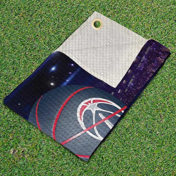 Northwest NBA Golf Towel – Official Licensed Microfiber Waffle Fabric, Absorbent 16x25 in Club Cleaning Accessory